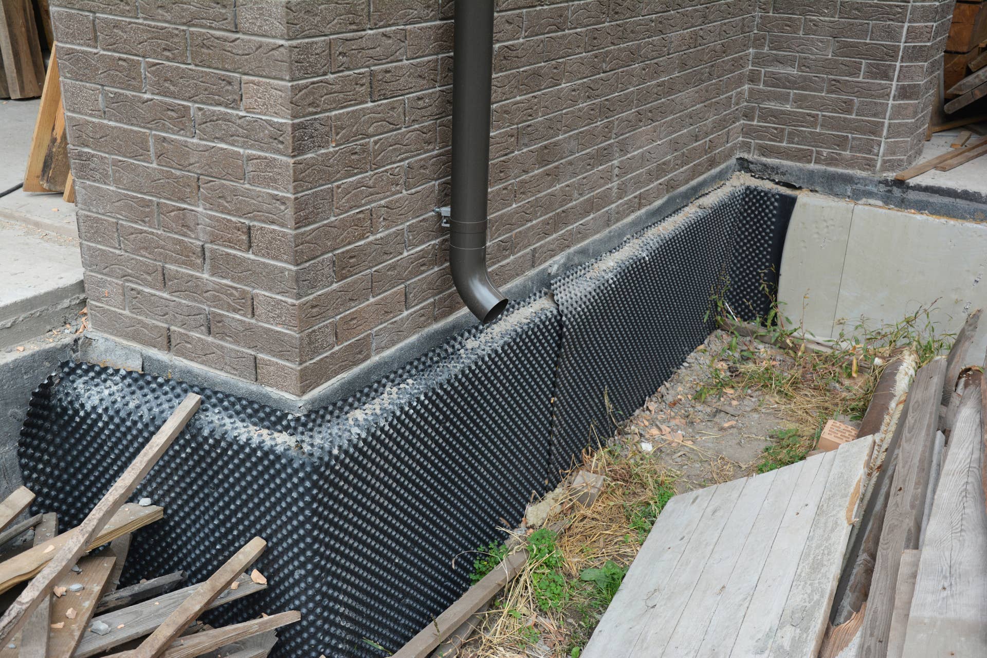 Basement Waterproofing Membrane Installation