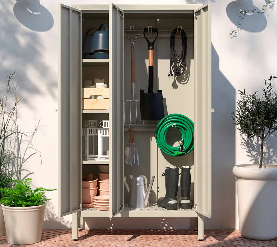 The IKEA Outdoor Cabinet That Cleans Up Patio Clutter in Style