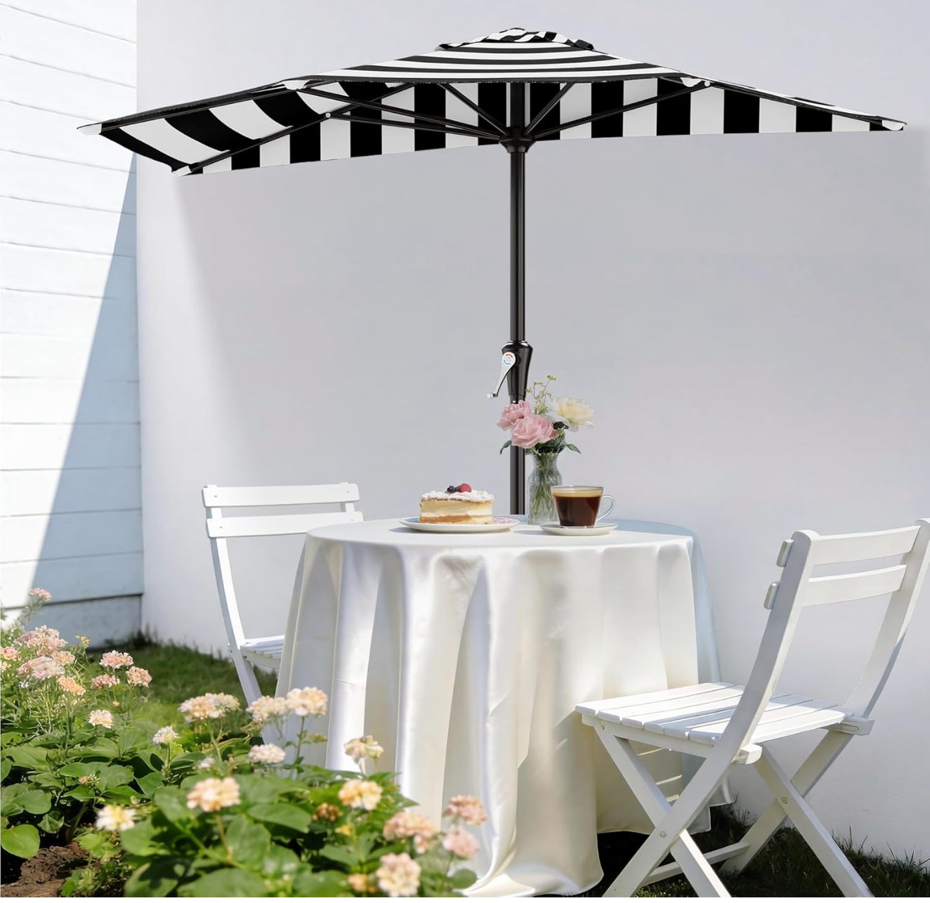 11 foot rectangular aluminum solar patio umbrella in chocolate Rectangular LED Patio Umbrella main image 1