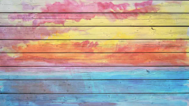rainbow wood planks