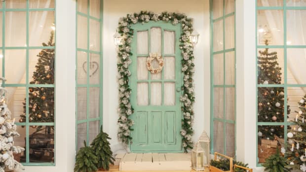 Christmas painted front door