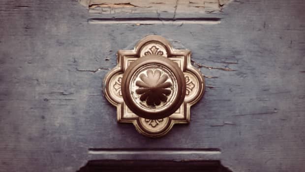 old brass knob