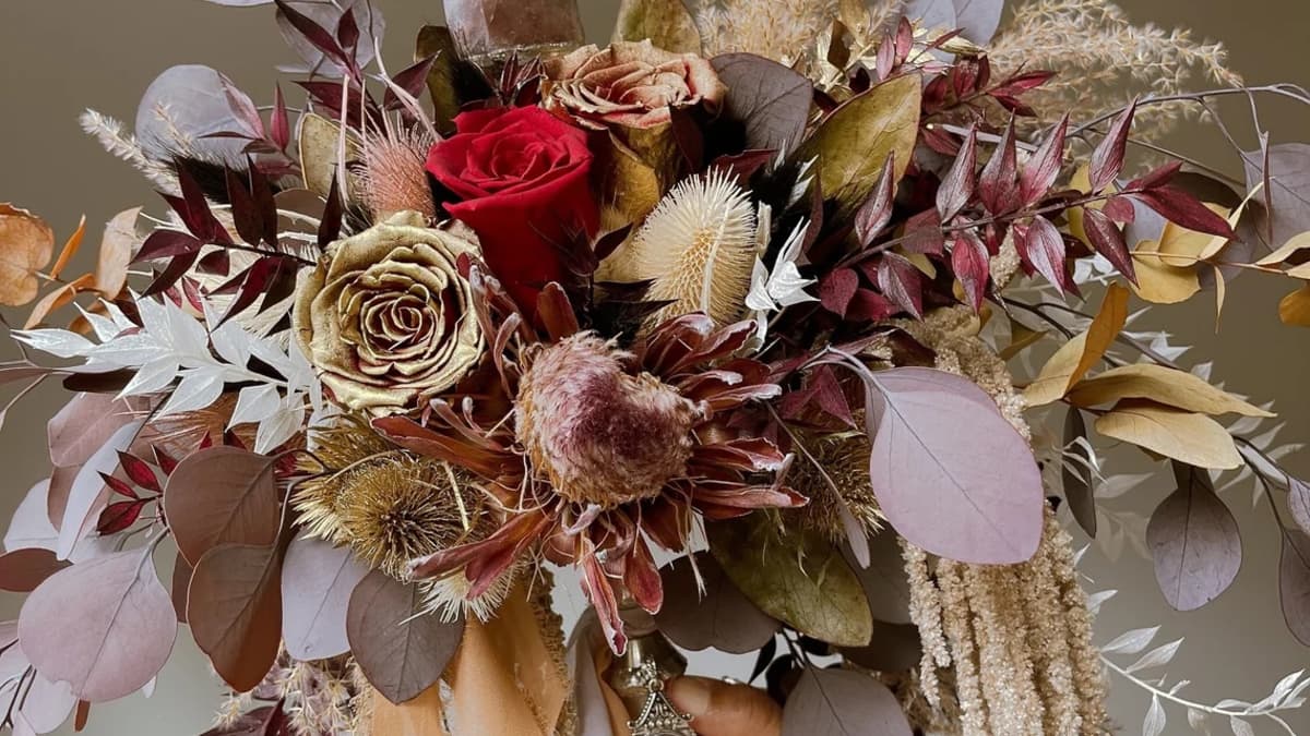 Crystal bouquet sale wedding set
