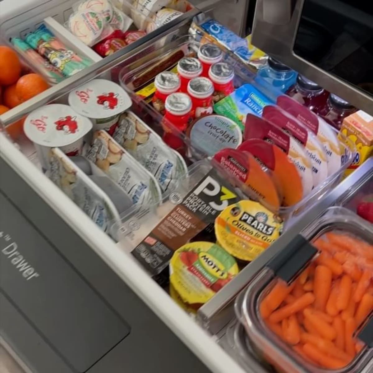 snack drawer organizing & restocking, ASMR