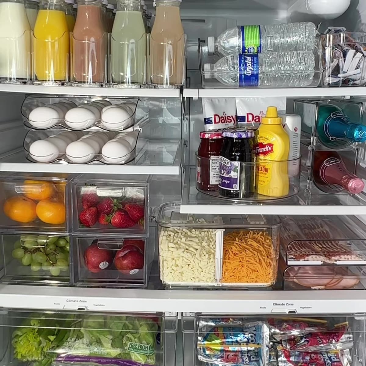 refrigerator organizing containers milk｜Pesquisa do TikTok