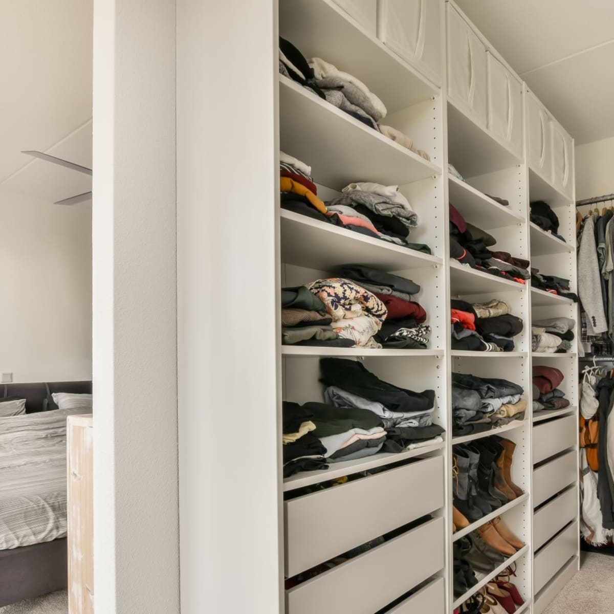 Ikea wardrobe room divider best sale