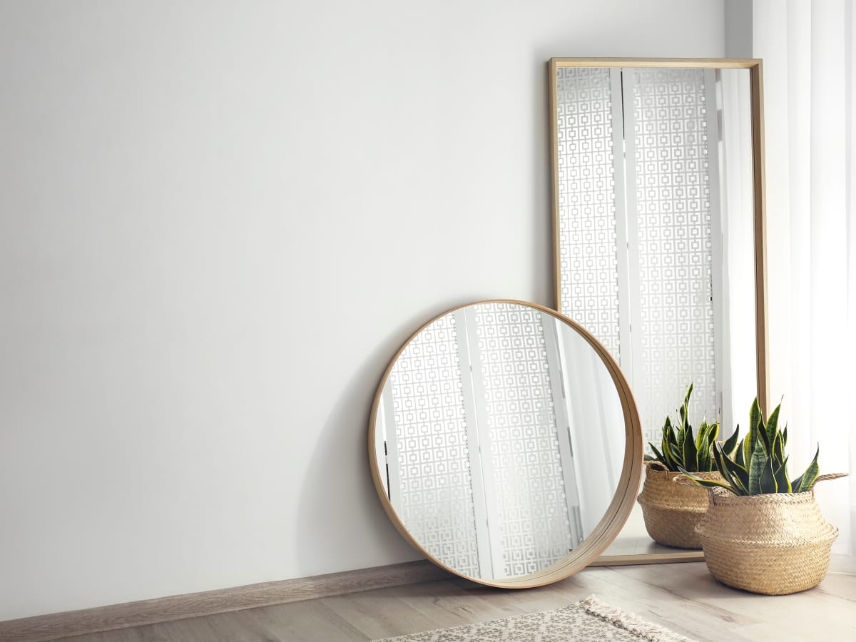 Woman Creates Cool Mirror Accent Wall With IKEA Mirror Squares and Black  Paint