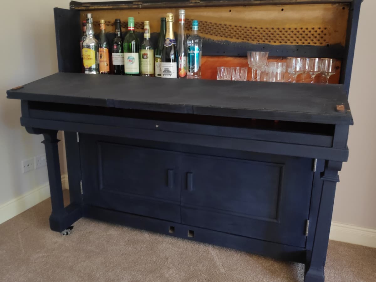 How We Turned an Old Piano Into a Drinks Cabinet Dengarden