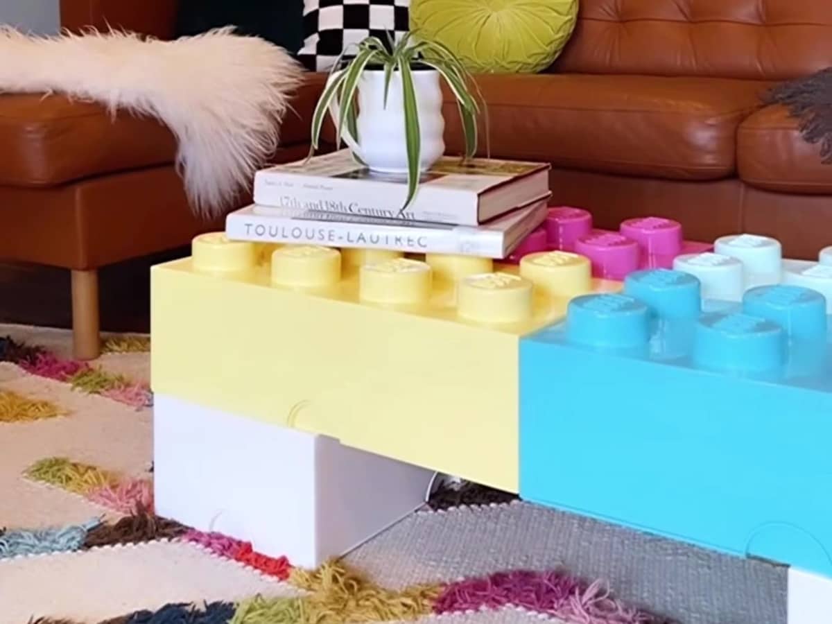Lego table hotsell with storage bins