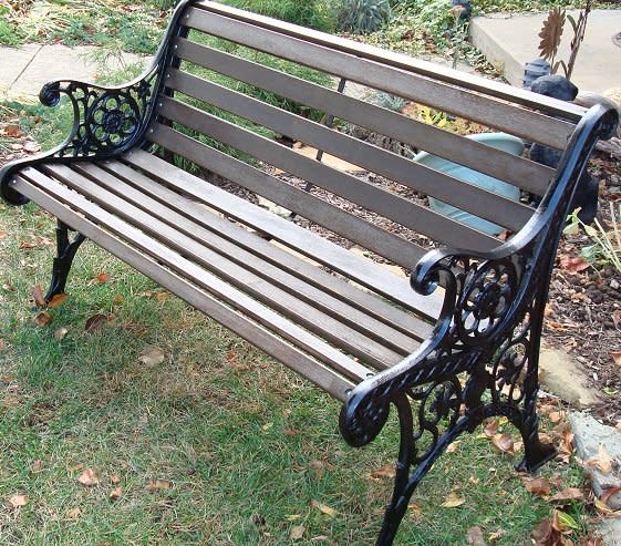 Outdoor rod iron benches hotsell