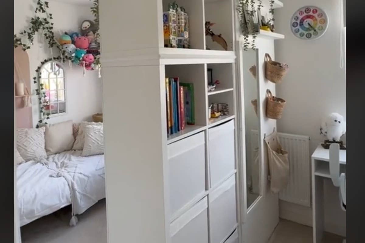 Epic IKEA Kallax Hack Turns Kid's Bedroom Into Two Separate Spaces