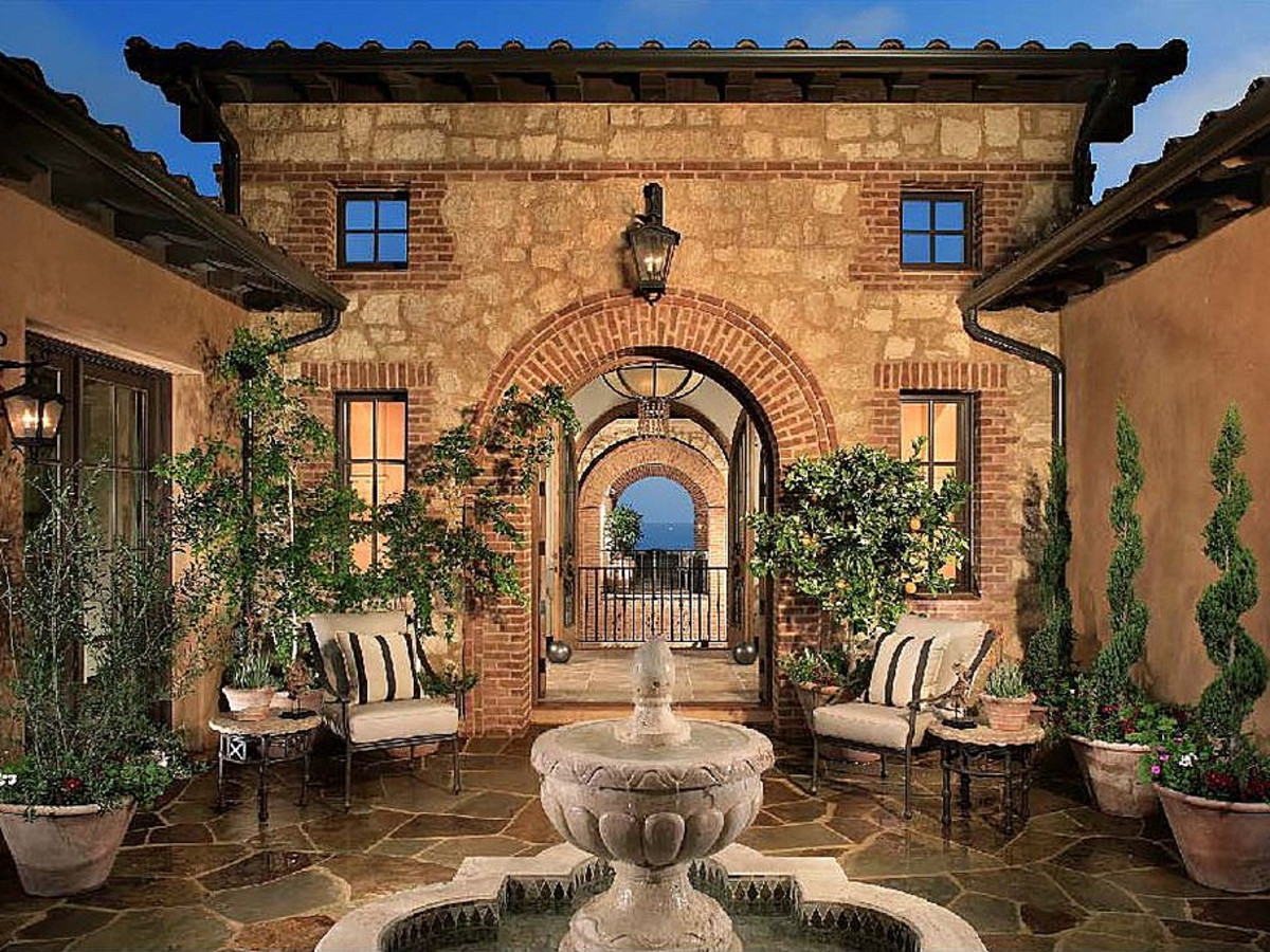 Mediterranean Patios, Pergolas, Stucco Terraces, \u0026 Water Fountains -  Dengarden, image size:1200x900