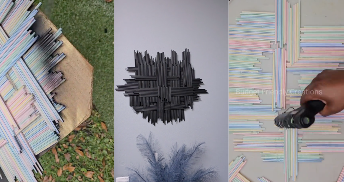 DIYer Made JawDropping Wall Decor With Dollar Tree Straws & Spray