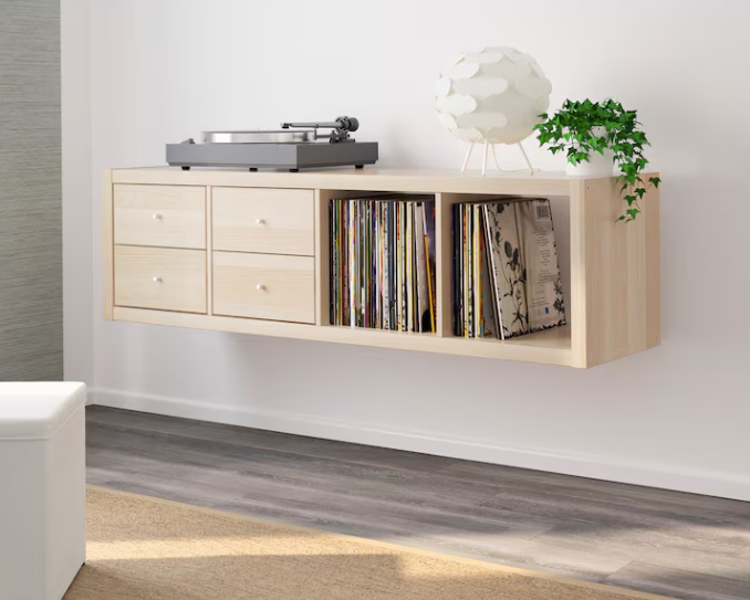 Homeowner Creates Stunning Entertainment Center Out of IKEA Kallax Unit ...