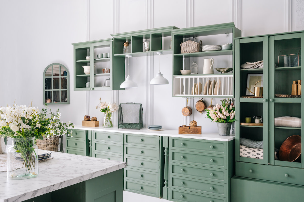 Green Kitchen Cabinets Are All the Rage and Woman’s Epic Transformation ...