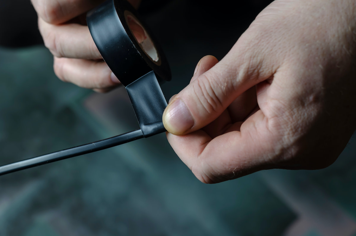Man Transforms Bathroom Using Only A Roll Of Electrical Tape Dengarden Man Transforms Bathroom Using Only A Roll Of Electrical Tape Dengarden