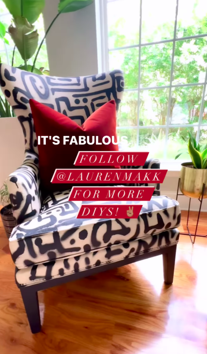 DIYer Updates Chairs by Adding Fabric Softener to Paint and They Look