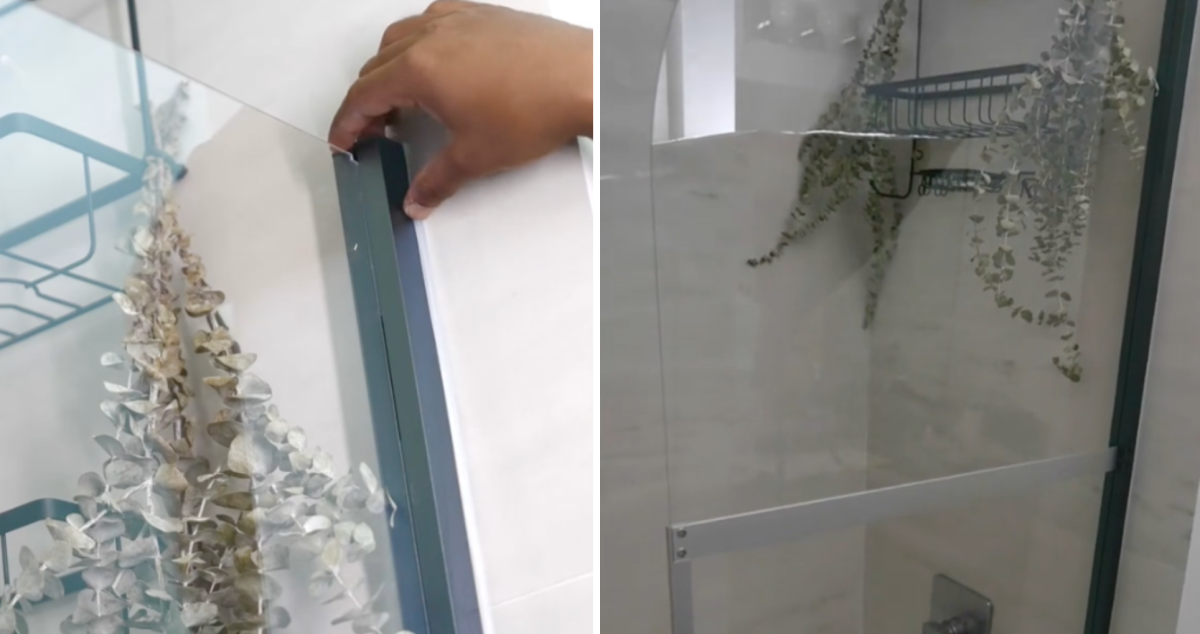 There's a DIY Glass Shower Wall so Easy to Install, It Only Takes