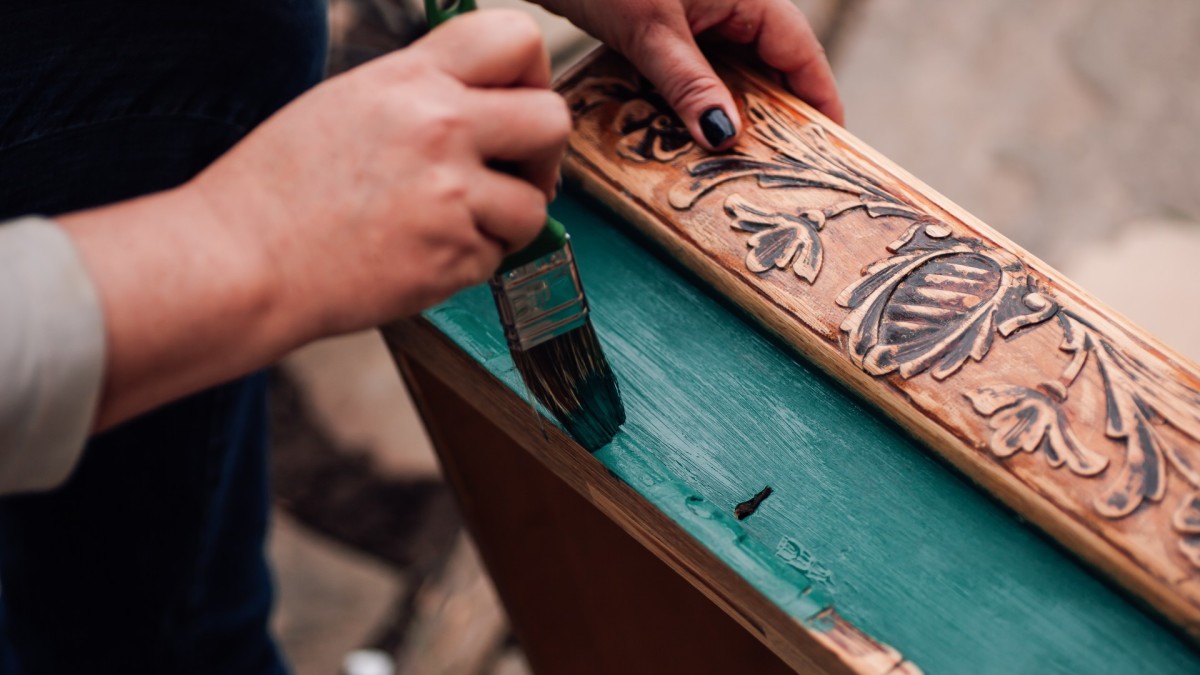 Furniture Flipper Turns Old Wardrobe Into Pottery Barn Armoire Inspired   Furniturepainting 