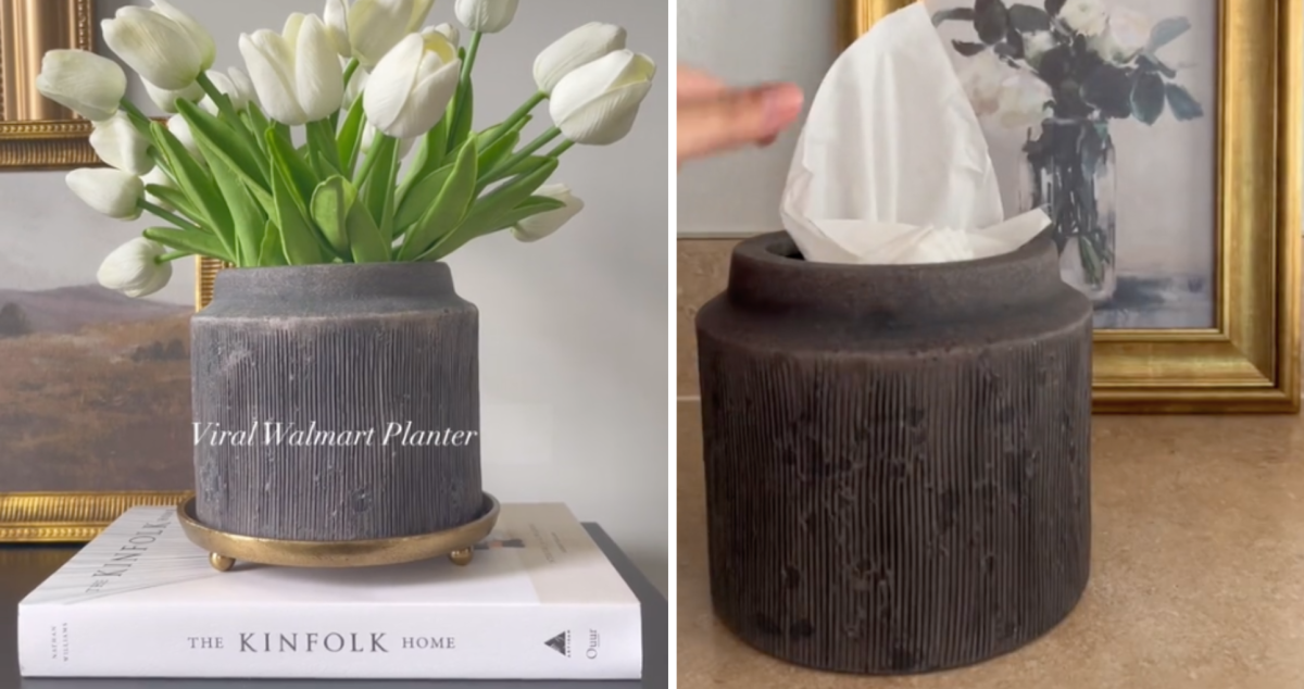 People Are Obsessed With This Planter From Walmart It S On Sale For   Walmart Rustic Planter On Sale 