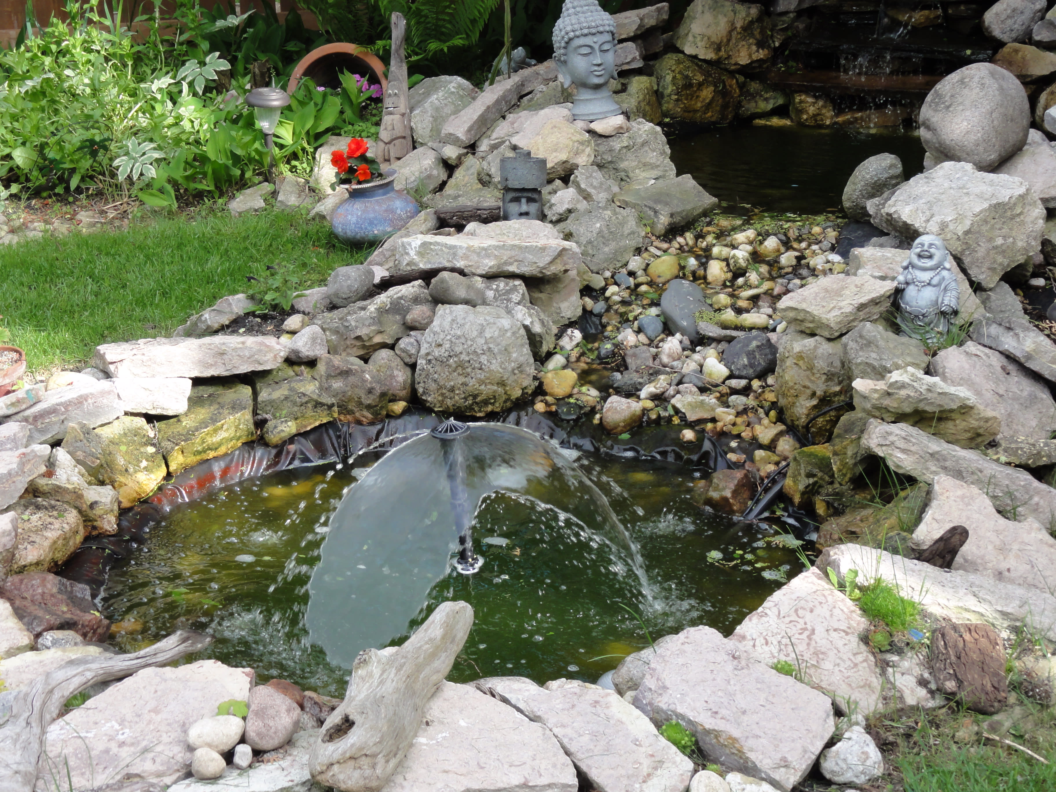 How to Build a Waterfall Meditation Pond for Your Backyard Paradise -  Dengarden, image size:3648x2736